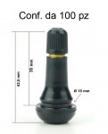 Valvola in gomma per pneumatici tubeless di lunghezza 42,50 mm