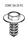 Viti autofilettanti filetto 6 mm e lunghezza 22 mm per fissaggi vari s...