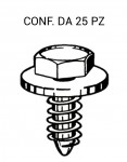 Viti autofilettanti Ø 6,3 x 19 mm testa esagonale per chiave da 10 mm...