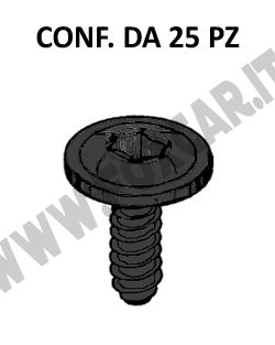 Vite autofilettante Ø 4,8 mm testa Ø 14 mm lunghezza filetto 16 mm varie applicazioni
  Volkswagen Audi