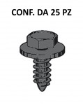 Vite autofilettante testa esagonale per chiave da 8 mm filetto 4,8 x 1...