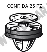 Bottone fermapannello e rivestimenti interni e modanature Fiat, Peugeot, Citroen
  vari modelli