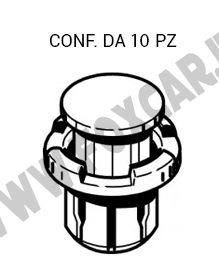 Bottone ad espansione per parasassi su Fiat Sedici e Suzuki SX Crossover per foro
  da 15 mm