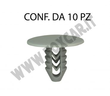 Bottone in plastica per Fiat testa Ø 24 mm lunghezza 16 mm per foro da 8,5 mm