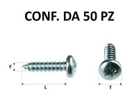 Vite inox autofilettante testa bombata a croce 4,2 x 16 mm