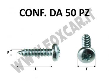 Vite inox autofilettante testa bombata a croce 4,2 x 16 mm