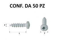 Vite autofilettante fissaggio targhe a croce di misure 4,2 X 17 mm