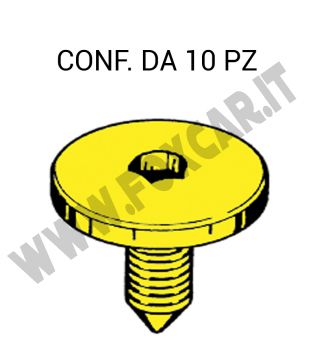 Vite per fissaggio parafango con filetto M6, testa con diametro 25 mm per Fiat e
  Lancia vari modelli