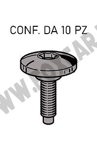 Vite metrica per fissaggio paraurti su Fiat, Alfa Romeo e Lancia con filetto da
  M6 e testa diametro 22 mm