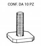 Viti a base quadra 20 x 20 mm con filetto M6 per fissare i paraurti su...