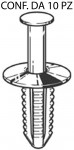 Rivetto in plastica ad espansione per fissaggi passaruota su Mercedes ...