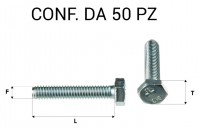 Vite testa esagonale per chiave da 13 mm M8 x 30 zincata