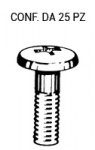 Vite testa bombata a croce con Ø di 13 mm, filetto M5 x 18 mm, zincat...