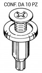 Rivetto in plastica con perno e gambo ad espansione per paraurti Honda...