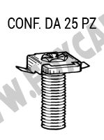 Vite in gabbia filetto M6 x 20mm e zincatura gialla