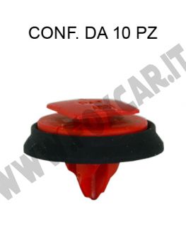 Bottone fissaggio modanatura esterna Fiat Panda dal 2012 rosso