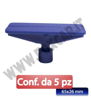 Ventosa rettangolare blu per levabolli 65x26 mm