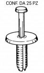 Rivetto in plastica ad espansione con perno per paraurti e rivestiment...