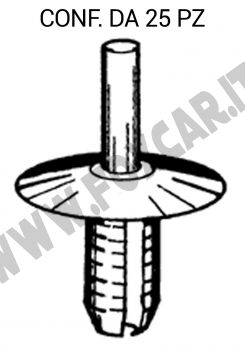 Clips in plastica ad espansione per il fissaggio paraurti BMW vari modelli