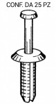 Rivetto in plastica ad espansione per il fissaggio dei paraurti su Ope...