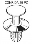 Rivetto in plastica con perno per rivestimenti interni Bmw Serie 3 e S...