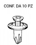 Rivetto con perno per fissaggi mascherina radiatore su Toyota Yaris pe...