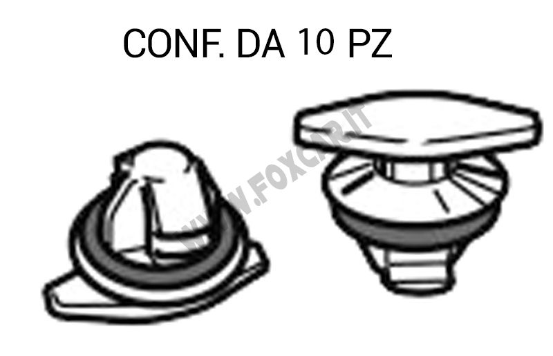 Bottone di fissaggio per la guarnizione in gomma del giro porta della Fiat  Grande Punto - BOTTONI IN PLASTICA - Foxcar Foxcar