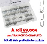 Kit 800 graffette per saldatura plastica