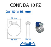 Fascette stringitubo ABA in acciaio zincato. Guarda le misure disponib...