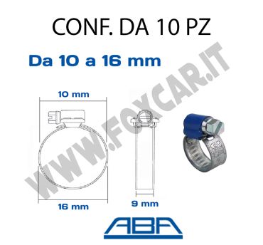 Fascette stringitubo ABA in acciaio zincato. Guarda le misure disponibili