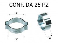 Fascette stringitubo a due orecchie in acciaio. Guarda le misure dispo...