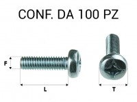 Viti testa bombata a croce zincatura bianca. Guarda le misure disponib...