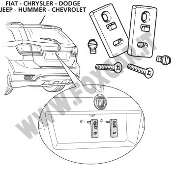 Kit fissaggio targa per vetture Americane