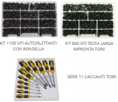 Offerta Kit 1100 viti autofilettanti con rondella + Kit 900 viti testa...