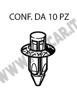 Rivetto in plastica con perno ad espansione per paraurti e rivestimenti su Toyota
  e Lexus