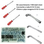 Offerta kit dadi, cacciaviti a tubo e chiavi a pipa