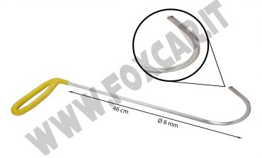 Leva grandine testa piatta a gancio lunghezza 46 cm