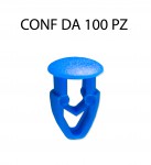 Bottone in plastica per fissaggio targa colore blu testa diametro 7 mm...