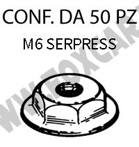 Dadi serpress con finta rondella M6