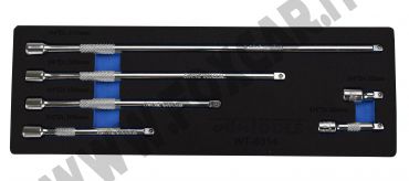 Kit 6 prolunghe per bussole attacco da 1/4"