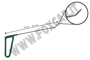 Leva grandine testa piatta tonda lunghezza 20 cm con angolo 45° a DX