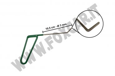 Leva grandine testa piatta tonda lunghezza 10,5 cm con angolo 45° a DX