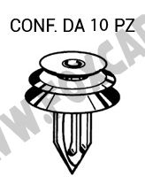 Bottone fermapannello porta per Toyota Yaris Corolla, Land Cruiser, Rav 4 e Lexus
  LS430, RX300