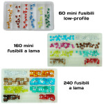 Set di 240 fusibili + 160 mini fusibili + 60 fusibili low-profile