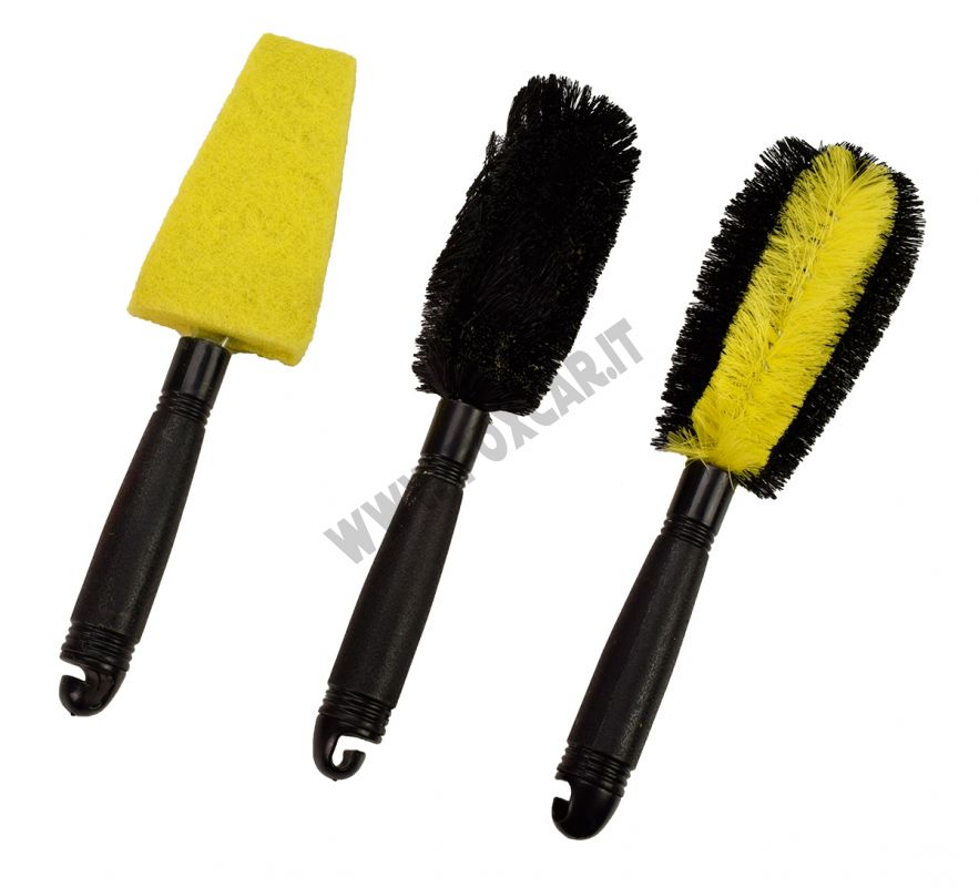 Kit 3 spazzole per pulire i cerchi auto - PULIZIA E SGRASSAGGIO - Foxcar  Foxcar