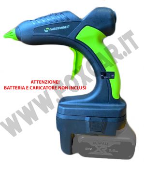 Pistola a batteria colla a caldo con adattattore Dewalt