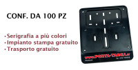  Porta targa moto in PPL con stampa digitale. Conf 100 pz