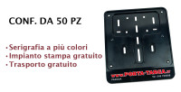 Porta targa moto in PPL con stampa digitale. Conf 50 pz