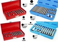 Kit chiavi a inserto TORX, XZN, RIBE ed ESAGONO INCASSATO