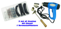 Kit di guaine e 60 giunti termosaldanti con termosoffiatore